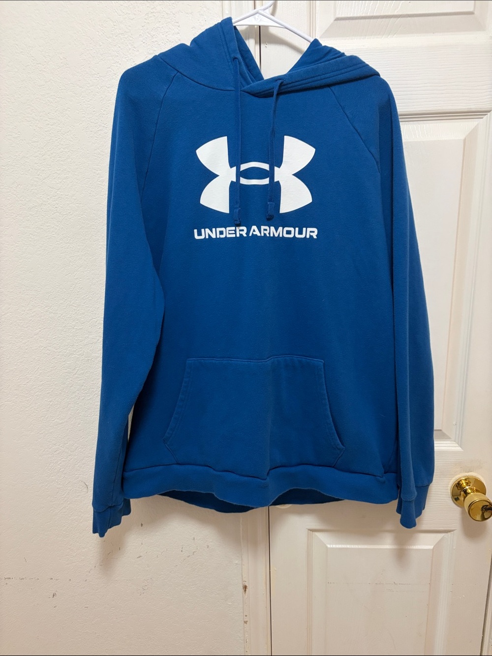 Under Armour Royal Blue Hoodie with White Logo TALL